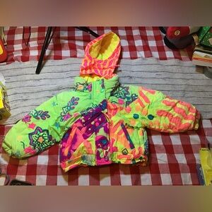 Vintage 90’s obermeyer youth snow jacket colorful size 2